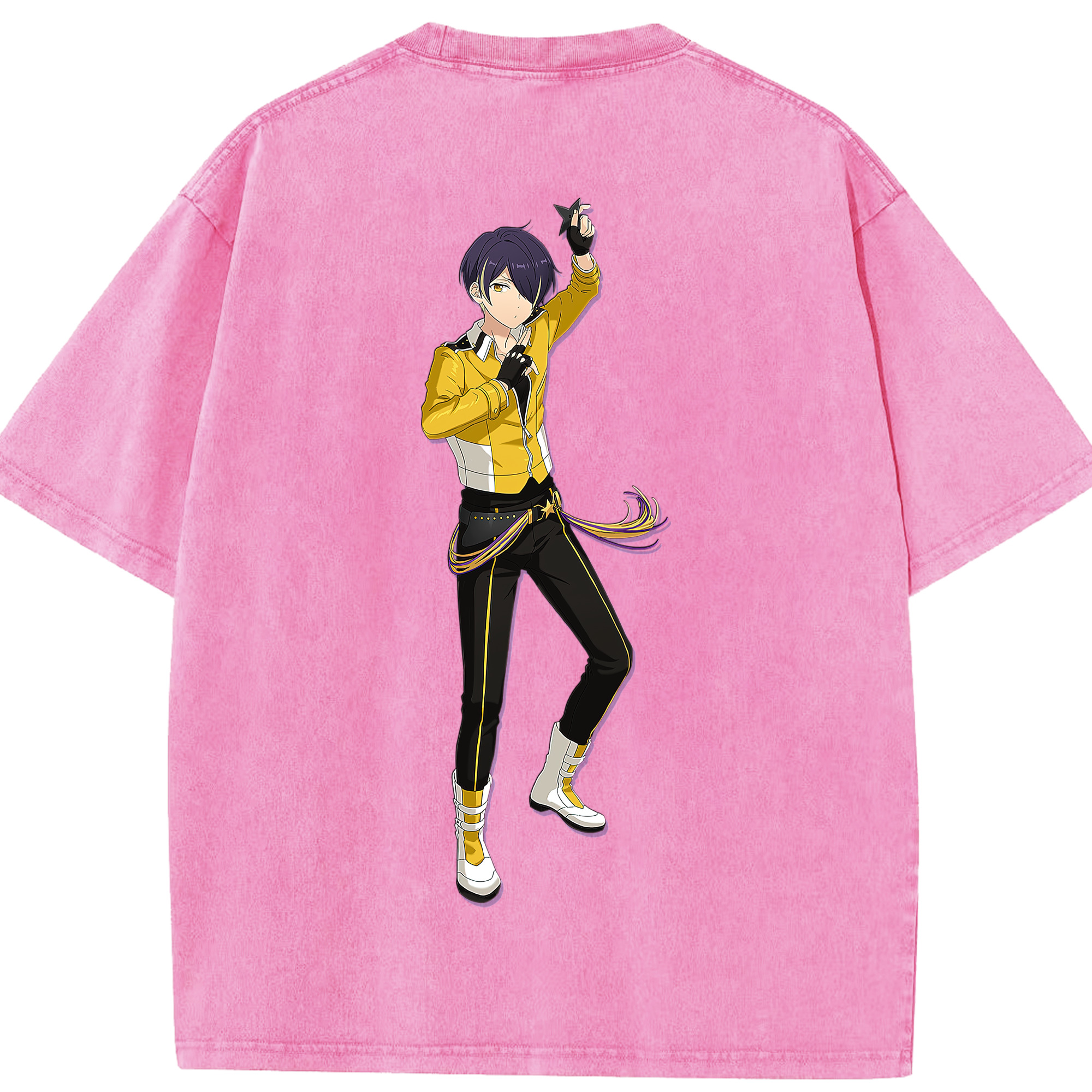 （画像用） あんさんぶるスターズ! Ensemble Stars 綿100% ヴィンテージ風 半袖Tシャツ（背面プリント）